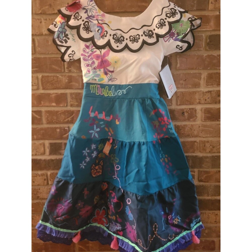 Last Minute Halloween Disney Mirabel Encanto Costume Dress Up Dress Children's S